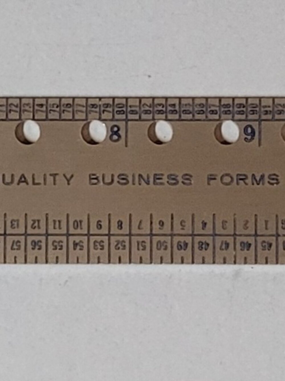 Duplex Products Metal File Hole Spacing Template Ruler 16” Business Forms Tool